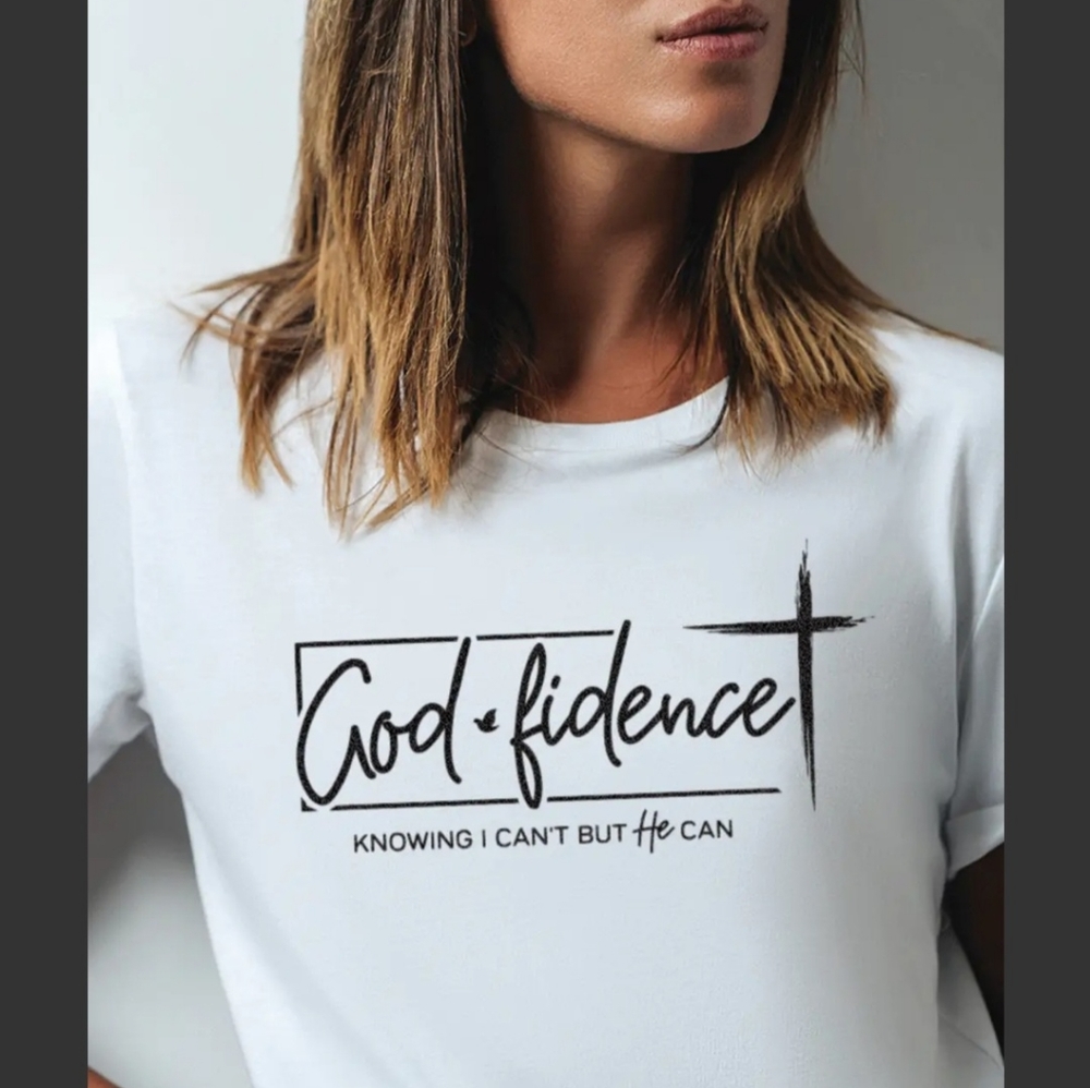 #120 🛑S  "GOD*FIDENCE" FABULOUS VINTAGE GRAPHIC TEE  T-Shirt